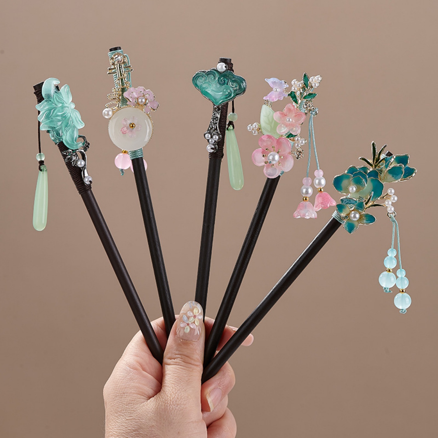 Supply Florist - Jepit Rambut Bunga Vintage untuk Wanita,