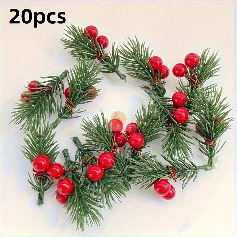 Supply Florist - 20 buah ranting pinus Natal buatan