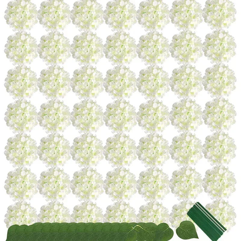 Florist Supply Bulk - 50 buah bunga buatan Hydrangea dengan