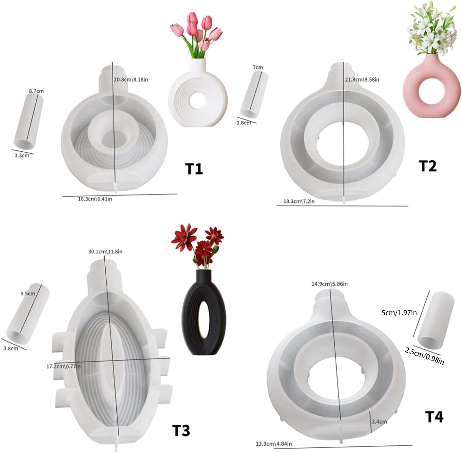 Cetakan Silikon untuk Vas, Cet - Florist Supply Vases ulasan dan harga