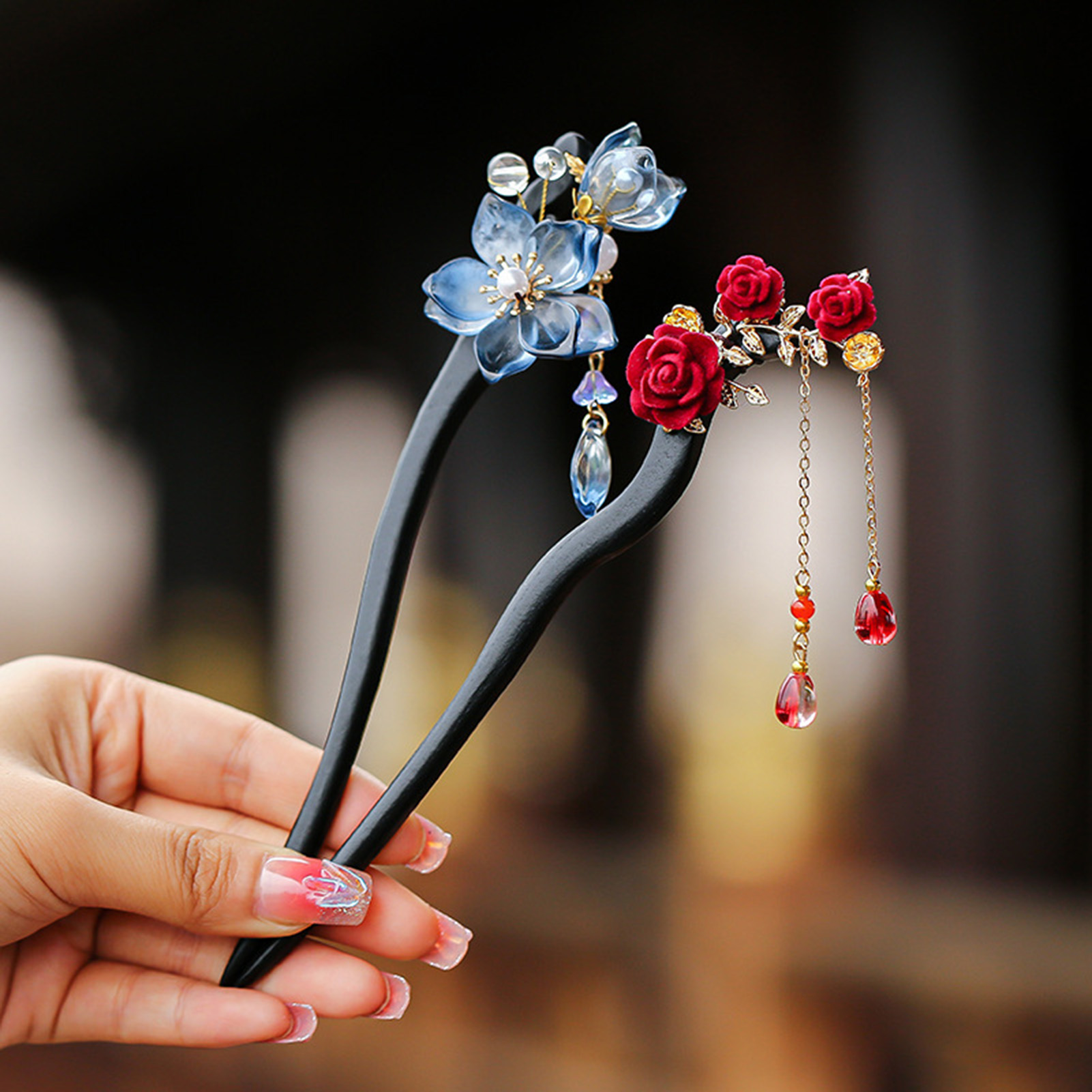 Jepit Rambut Rumbai Bunga Gaya - Supply Florist ulasan dan harga