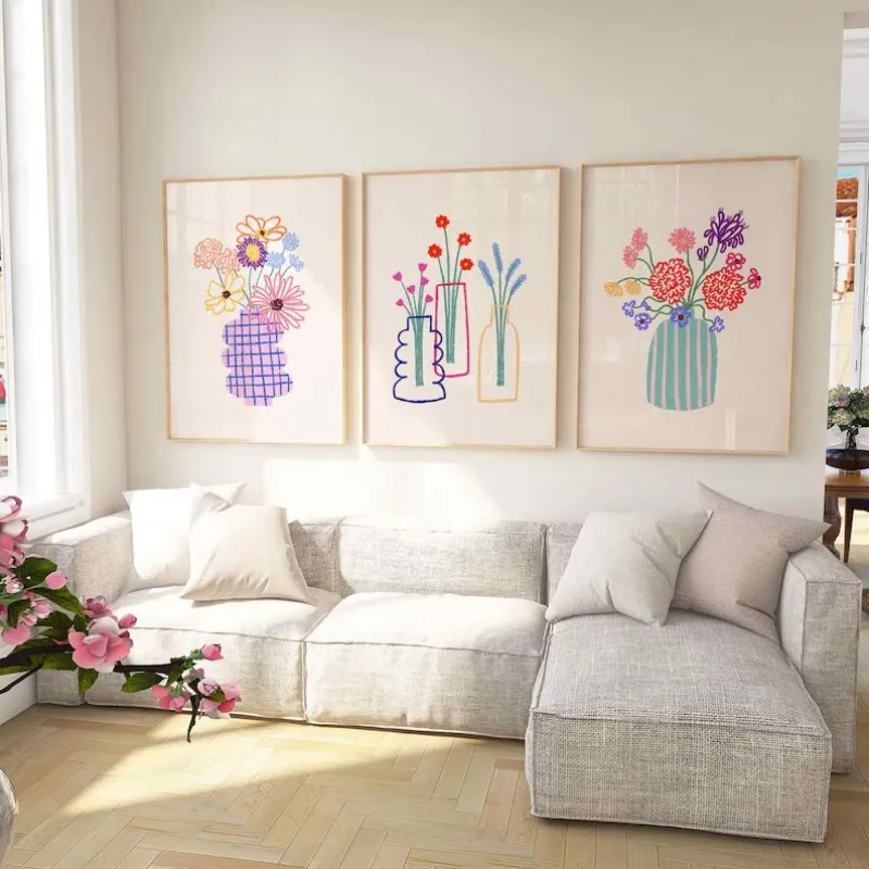 1 buah lukisan kanvas tanpa bi - Florist Supply Vases ulasan dan harga