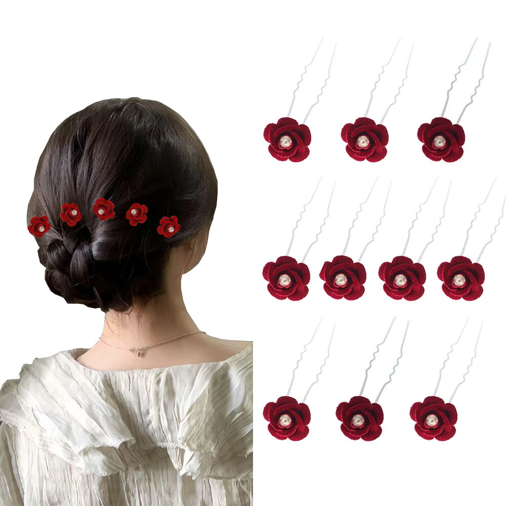 10 Buah Aksesori Rambut Mawar  - Supply Florist ulasan dan harga