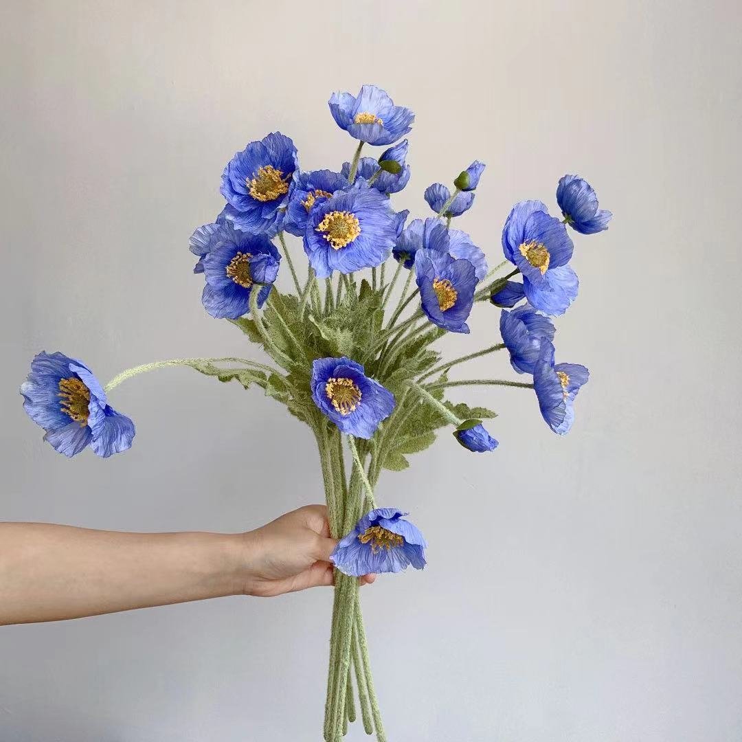 Bunga Poppy sutra palsu, tangk - Florist Supply Bulk ulasan dan harga